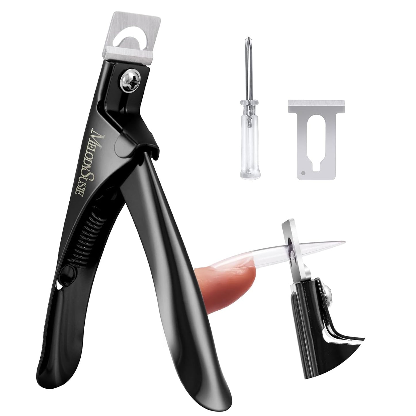 Acrylic Nail Clippers - Adjustable Stainless Steel Trimmer for Fake Nails | Manicure Tool in Plum