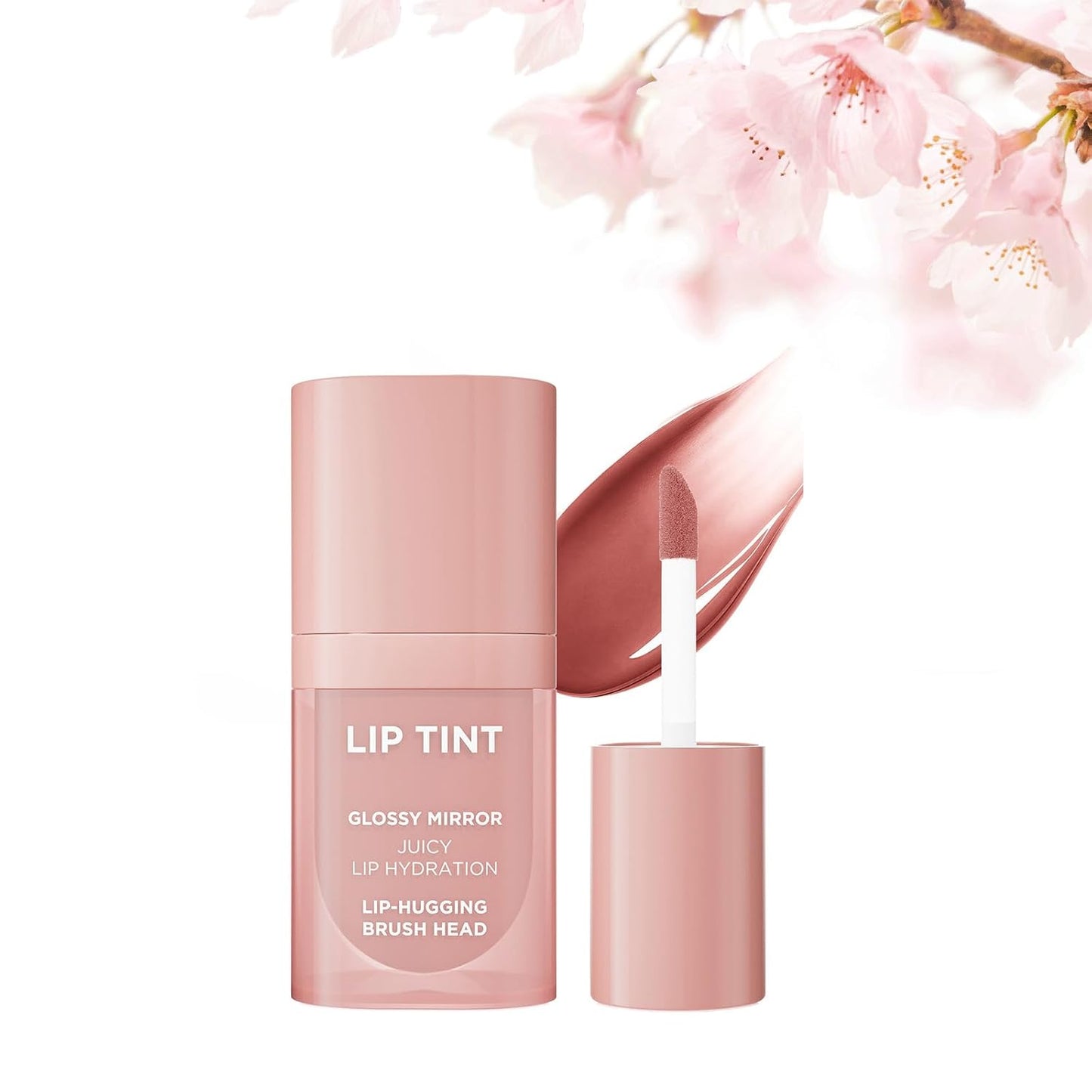 Juicy Glossy Mirror Lip Tint - Long-Lasting Transfer-Resistant Liquid Lipstick | Hydrating Peach Color with High-Shine Finish