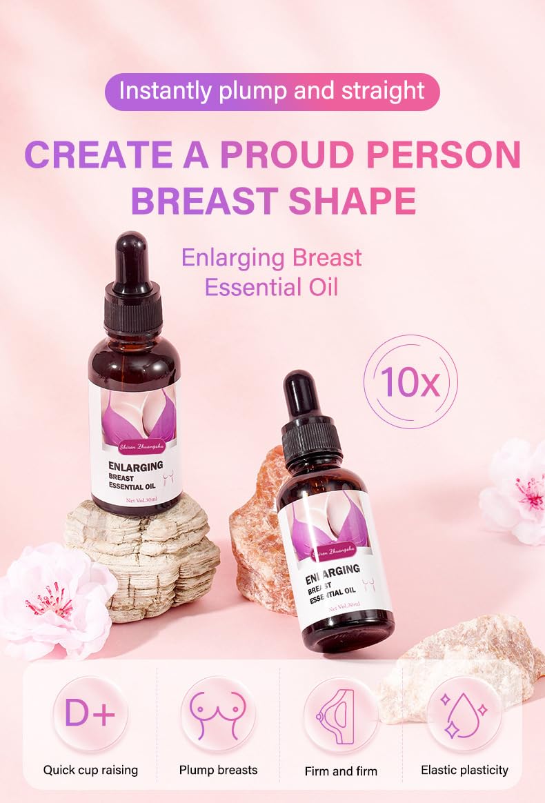 Natural Breast Care Oil - Organic Firming Serum for Women | Nourishing Massage Oil for Skin Elasticity & Tightening (1)