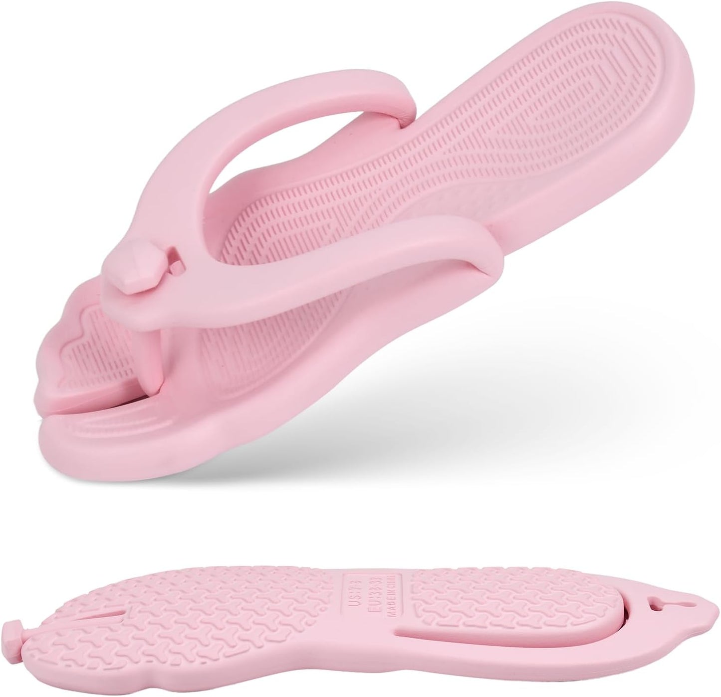 Flip Flops for Women & Men - Lightweight Foldable Travel Slippers | Non-Slip Quick-Dry Shower & Beach Sandals