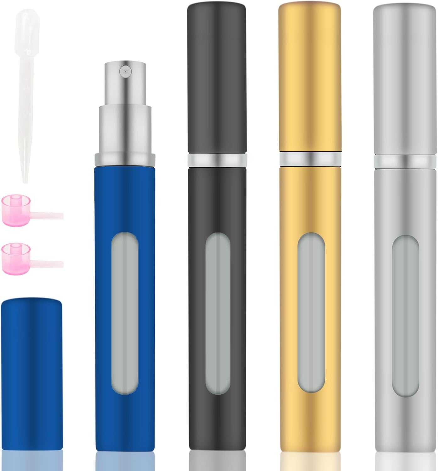Mini Perfume Travel Bottles - 4pcs Refillable Atomizer Set | 5ML Portable Spray for Travel & Outdoor Activities