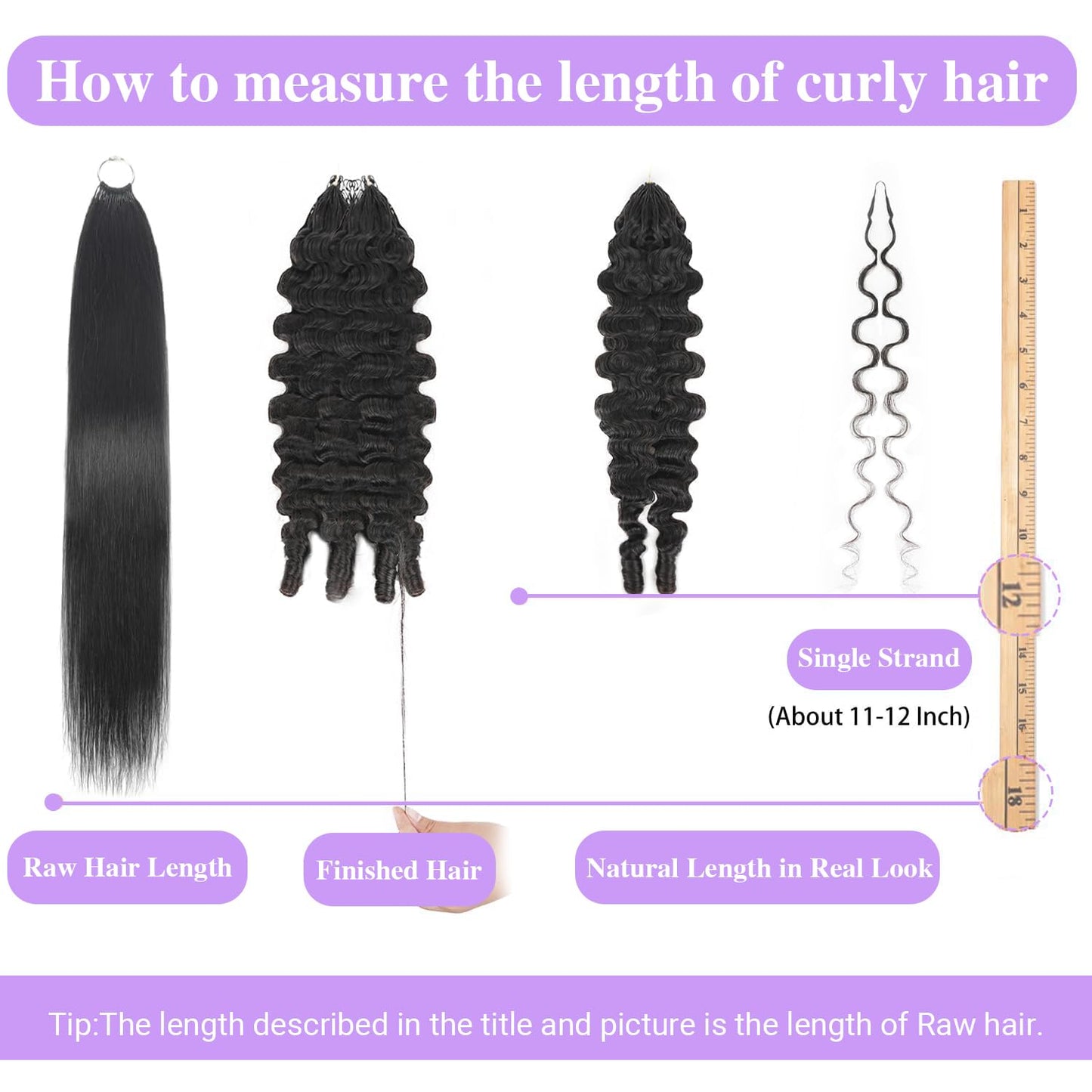 Sterly Burmese Curly Crochet Human Hair for Black Women 120g Miracle Konts Crochet Human Hair Bundles 18 Inch Pre-Separated Feather Crochet Hair Premium Reusable Natural Black