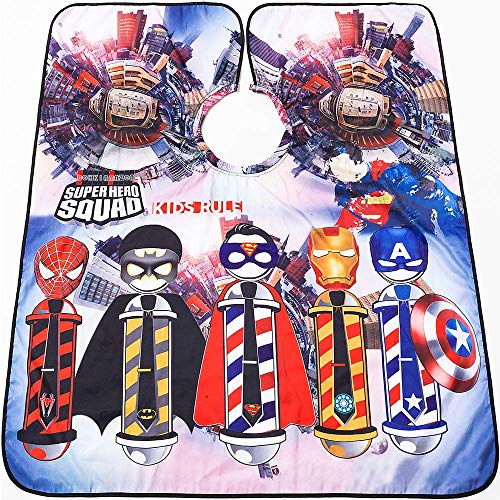 Cartoon Kids Barber Cape - Kids Haircut Cover & Apron for Boys & Girls, 40x50 Inches