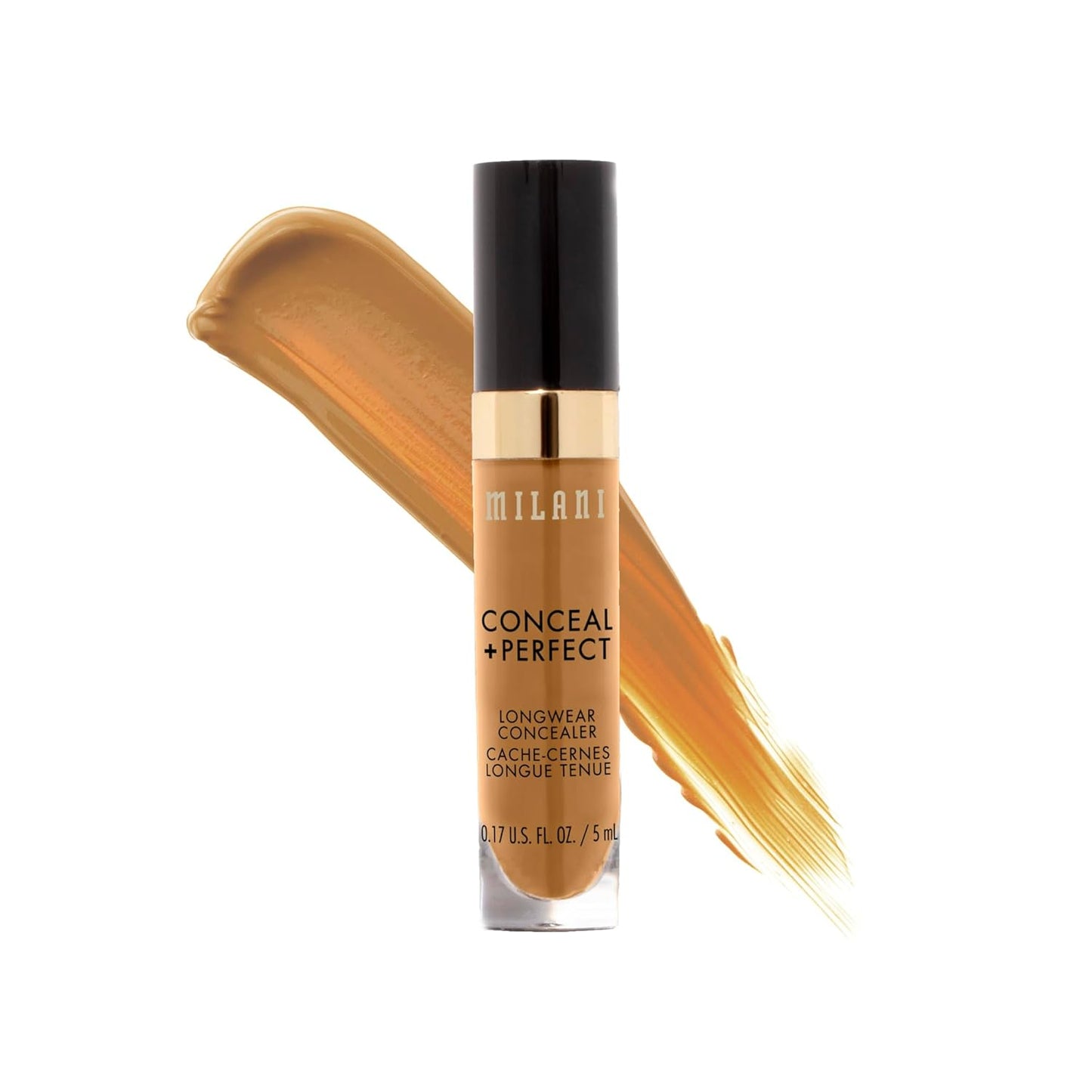 Milani Conceal + Perfect Longwear Concealer - Full Coverage with Hyaluronic Acid & Vitamin E | Medium Beige