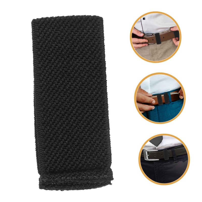 POPETPOP 8Pcs Elastic Belt Keepers for Men Heavy Duty Belt Accessories Soft Strap Retainer Loop for Duty and Casual Belts