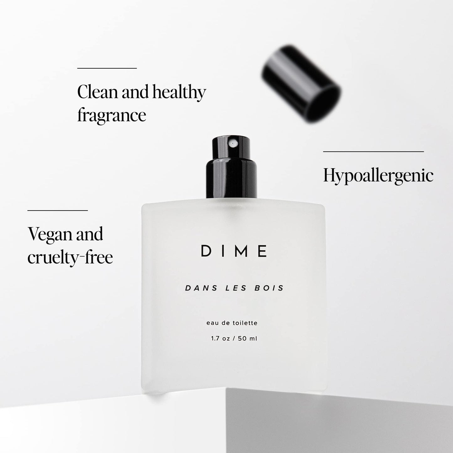 DIME Beauty Perfume Dans Les Bois - Woody Floral Perfume for Women with Cedarwood, Saffron & Night Jasmine, Clean Fragrance, Eau de Toilette, Vegan, 1.7 oz / 50 ml