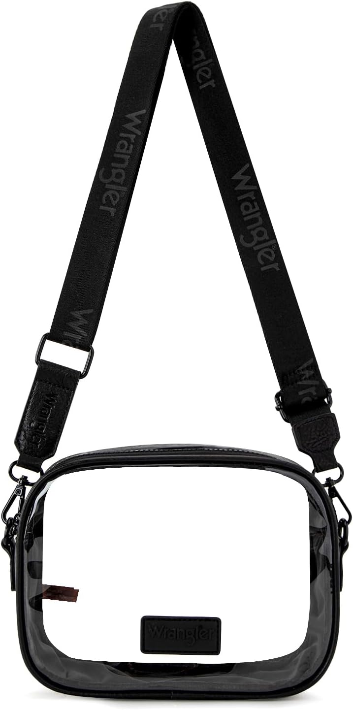 Clear Stadium Bag - Montana West X Wrangler Crossbody Purse for Concerts & Sports Events | Durable & Stylish Design