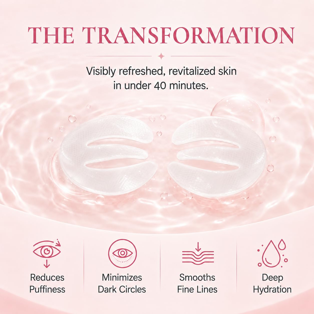 KOSEON Collagen Eye Mask, 360° Under Eye Patches with Caffeine & Niacinamide for Dark Circles, Puffiness & Fine Lines, Korean Skin Care, 10 Sheets 5 Pairs