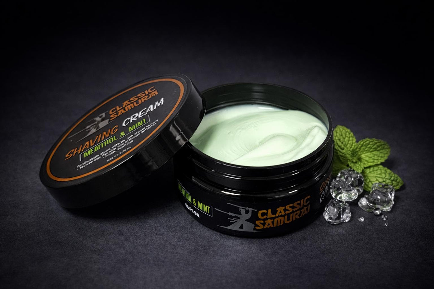 Classic Samurai Shaving Cream, Menthol & Mint, 150ml, Repairs and Calms Skin Irritation