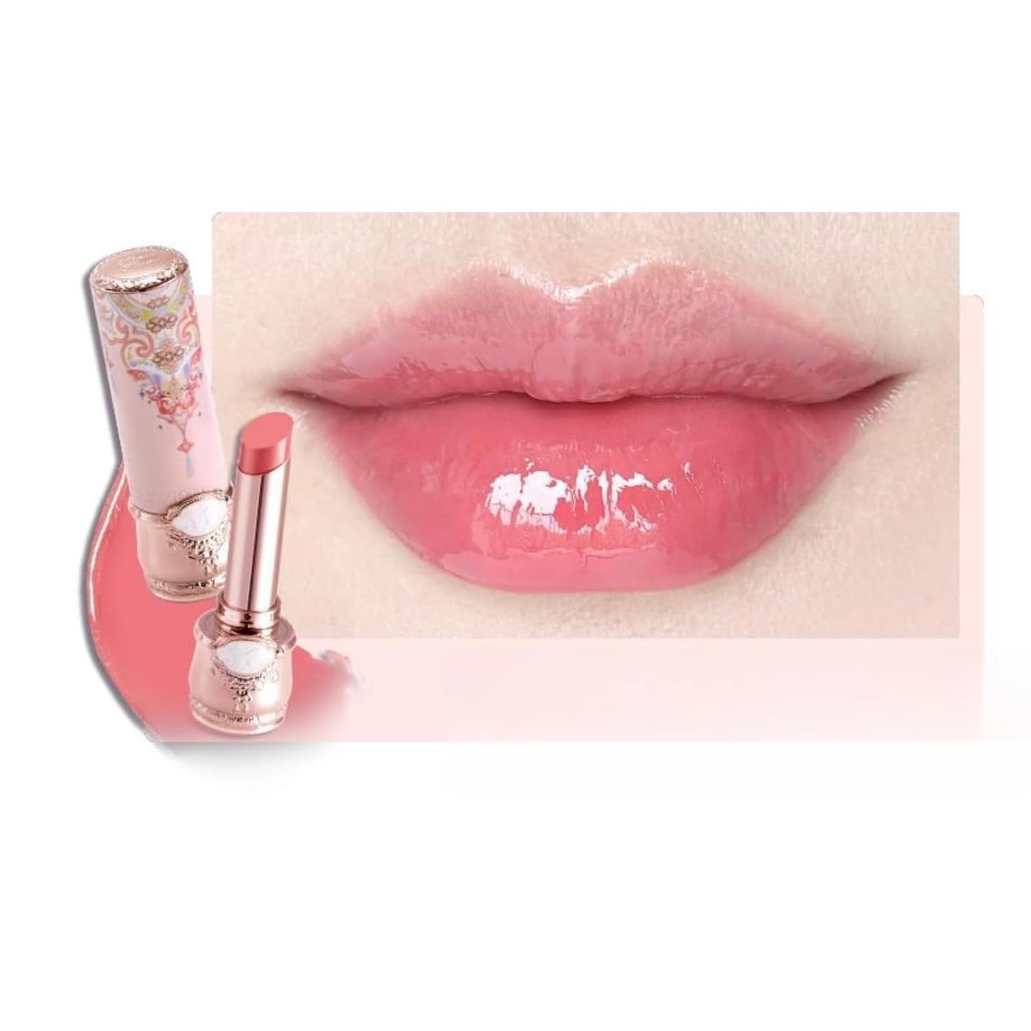Butterfly Cloud Collar Lipstick - Hydrating Glossy Lip Balm | Moisturizing Pink Tint (C05 Peach Blossom)