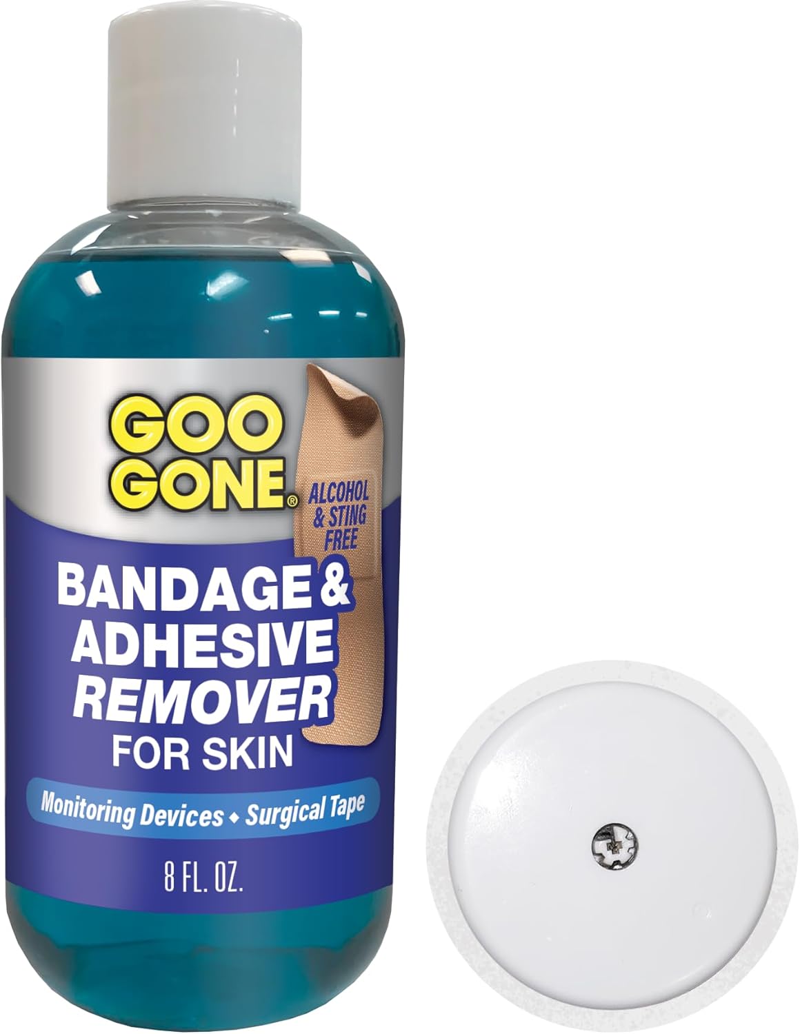 Goo Gone Skin Adhesive Remover - Pain-Free Removal for Sticky Residue | 8 oz.