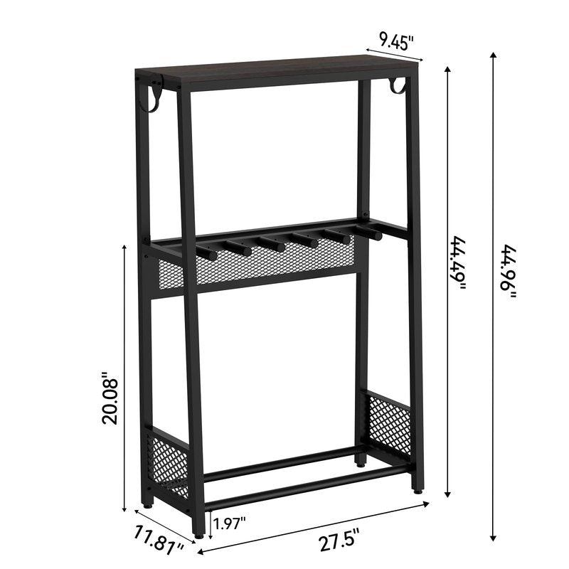 JollyJive 5-Guitar Stand with Storage Shelf, Heavy Duty Multi-Guitar Rack Floor Holder for Acoustic Electric Guitars & Bass, Patented Anti-Collision Mesh Shield, Ultra-Stable