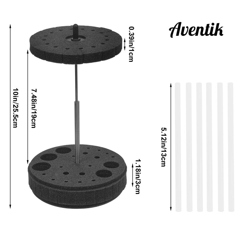 Aventik Rotary Fly Tying Tool Caddy 360° Adjustable and Sturdy base Rotary Tool Stand for Holding Fly Tying Tools and Materials