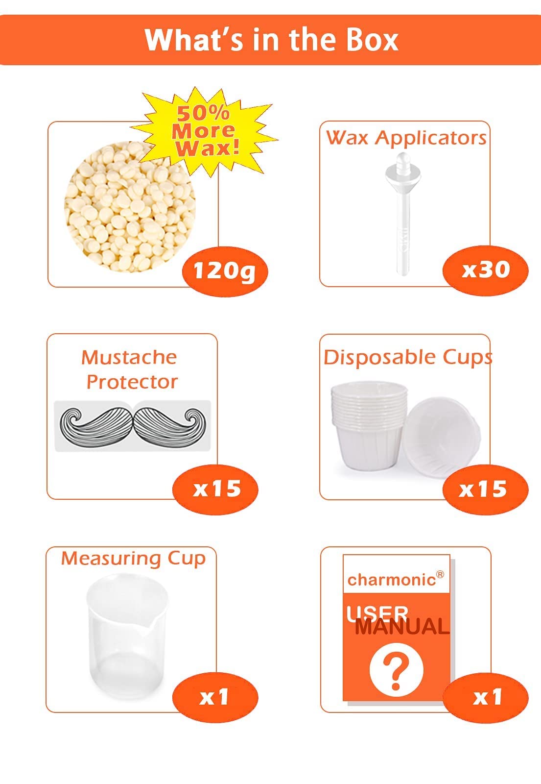 Nose Wax Kit, 120g Nose Hair Wax Kit for Men & Women, Painless Nose Hair Removal with USB Fast Heat, Smart Constant Temp, 40 Applicators, Wooden Sticks, After-Wax Wipes and Moustache Guards 20-25 Uses
