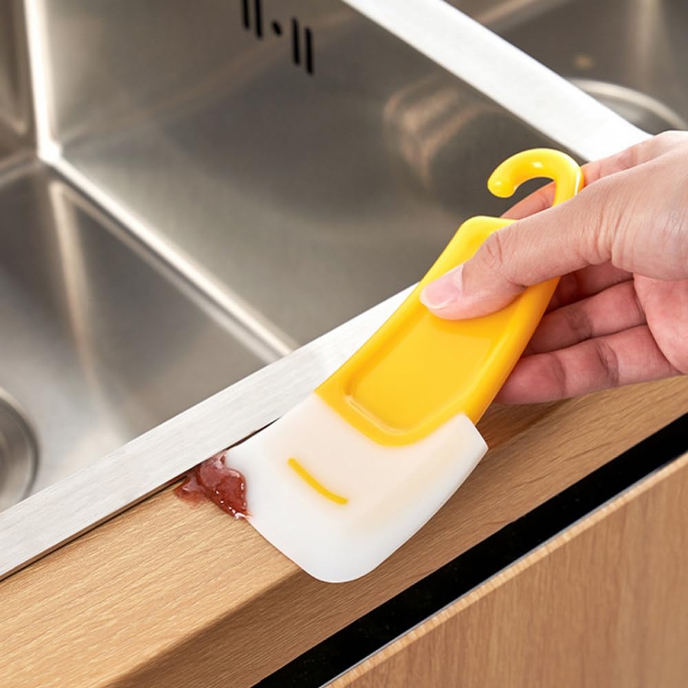 5pcs Kitchen Silicone Spatula Soft Blade Scraper Brush Versatile Kitchen Cleaning Tool Gadgets for Home Spatulas,15 * 6cm
