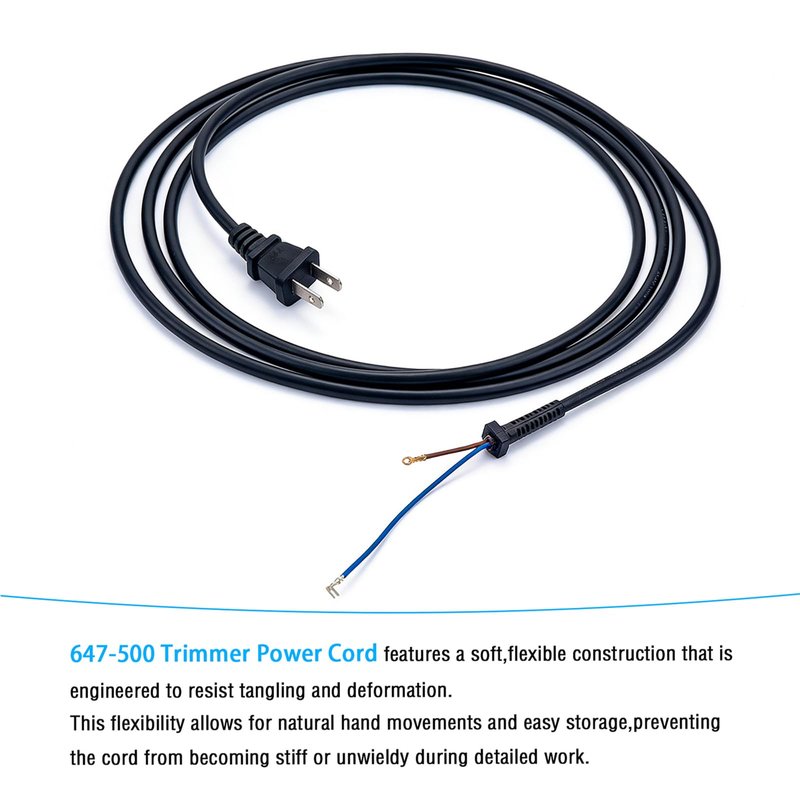 647-500 Trimmer Power Cord for WAHL,Compatible with Star Sr,Senior,SuperTaper,Designer,Balding,Magic Clip Electric Clippers Replacement Power Cord