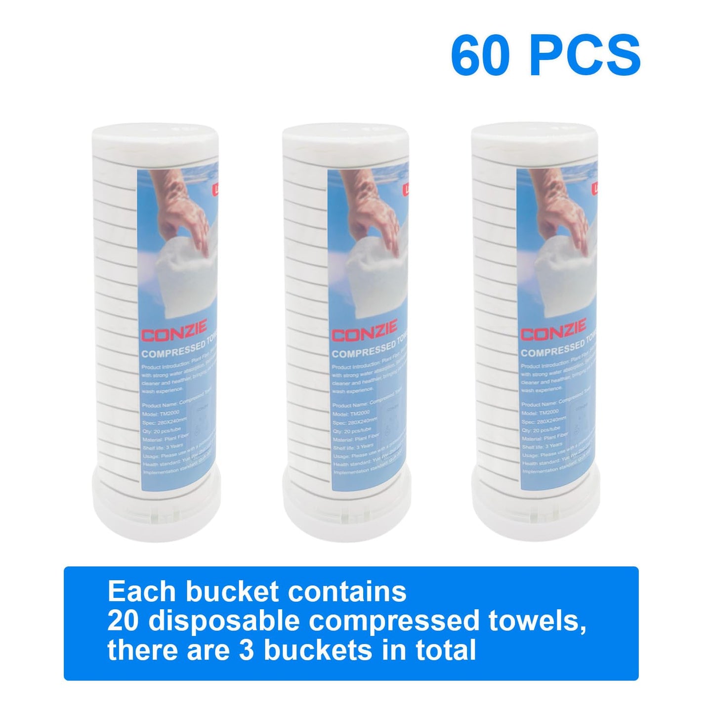 Disposable Compressed Face Towels - 60 Pcs Refills for Hot Towel Heater | Ideal for Smart Towel Warmers
