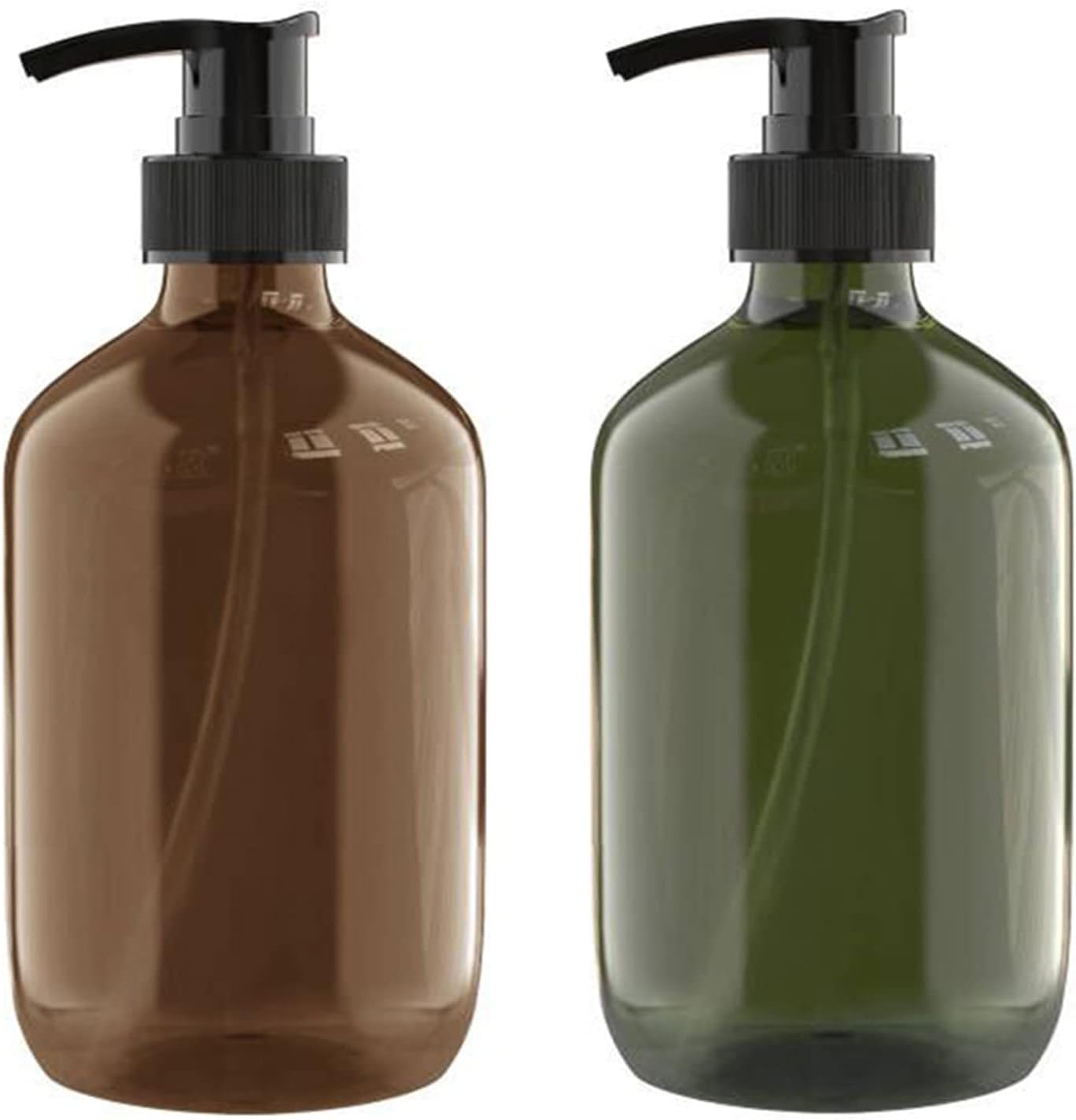 10 Oz Pump Bottle Set - Refillable Plastic Lotion Dispenser for Shampoo, Body Wash & Creams | 2 Pack, Multicolor