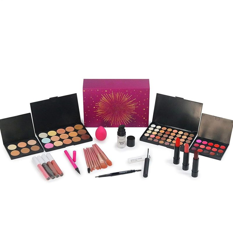 Makeup Palette Kit - Complete Eyeshadow, Lipstick & Brush Set for Women, Teens & Beginners | Perfect Gift for Birthdays & Holidays