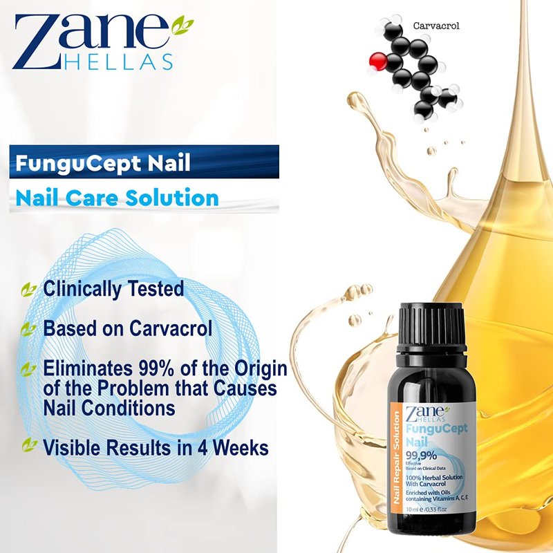 FunguCept Nail Solution - Treat Discolored, Thickened Nails | 0.33 oz (10ml)