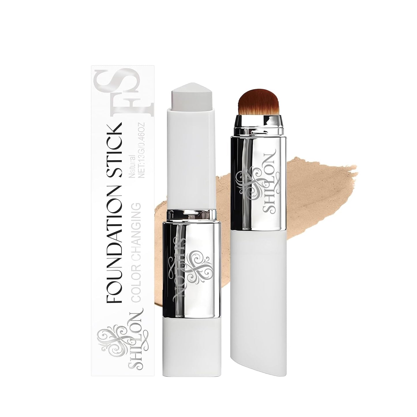 Color Changing Foundation Stick - Smart Color-Adapting Makeup with Volufiline | Medium to Full Coverage, Natural Finish