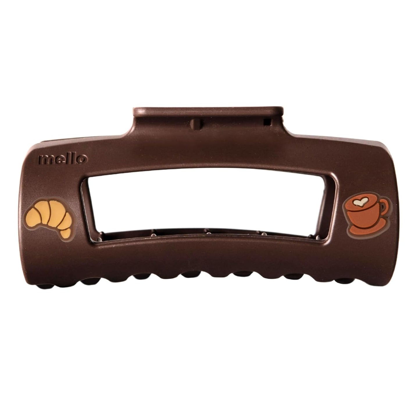 Medium Hair Clip - Flexible Comfort Hair Claw for Strong Hold on Thick & Thin Hair | Dark Brown, Matte Finish
