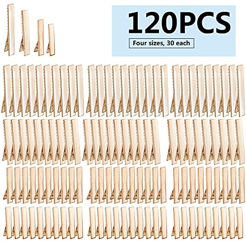 Gold Duckbill Hair Clips 120pcs - Alligator Style Hair Sectioning & Styling Accessories
