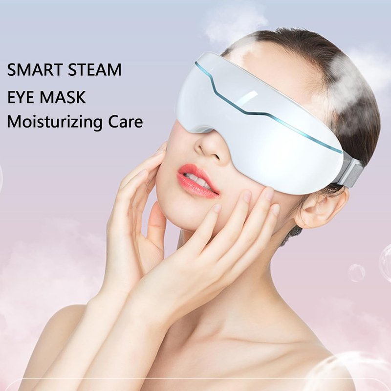 Steam Eye Mask for Dry Eyes - Heated Therapy with Nano Mist & Warm Compress | 2 Steam Levels for Puffy Eyes & Dark Circles