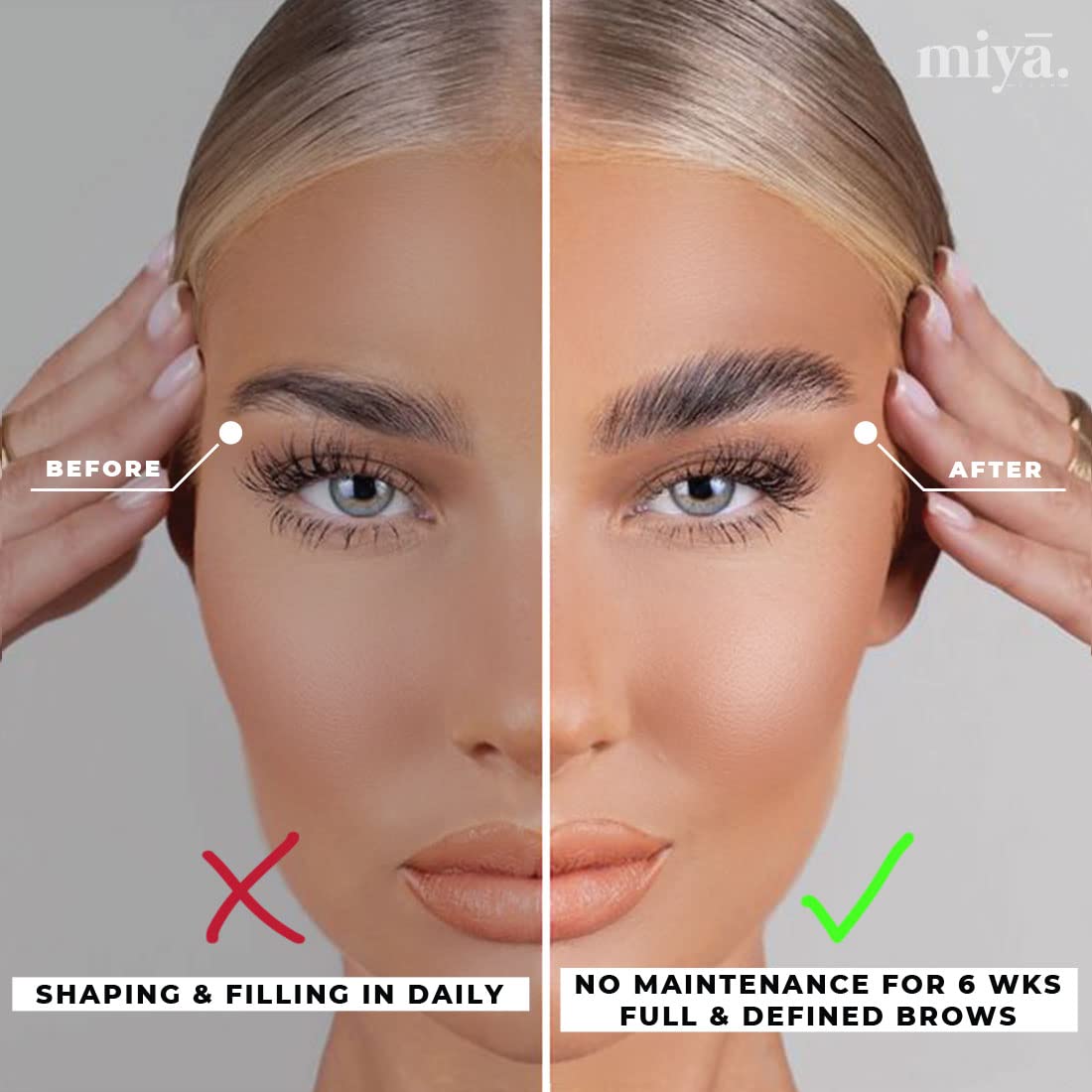 Miya Lash Brow Lamination Kit - Professional DIY Eyebrow Lift with Keratin | Fuller, Thicker Brows for 6 Weeks | Includes Tools & Instructions
