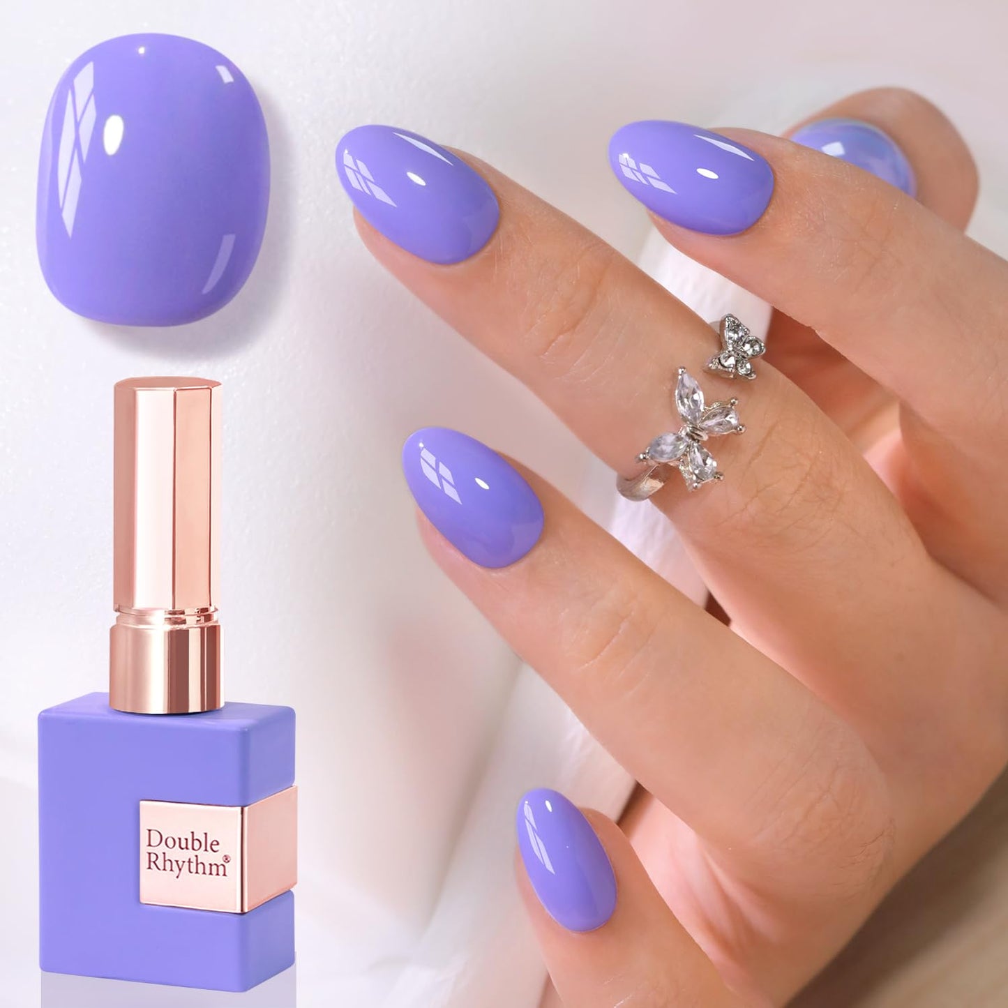 Gel Nail Polish - Translucent Light Milky Pastel for DIY Manicure | 0.5 Oz Rose Pink
