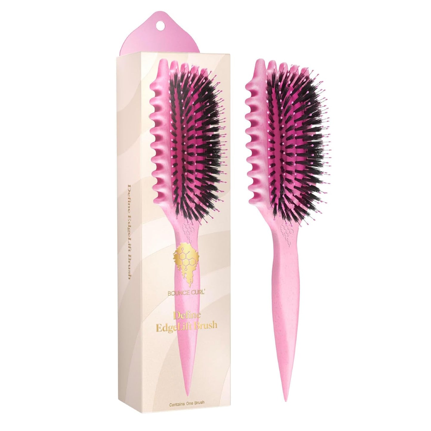 Bounce Curl Define EdgeLift Brush Bundle - Pink & Teal Brushes for Curly Hair Styling