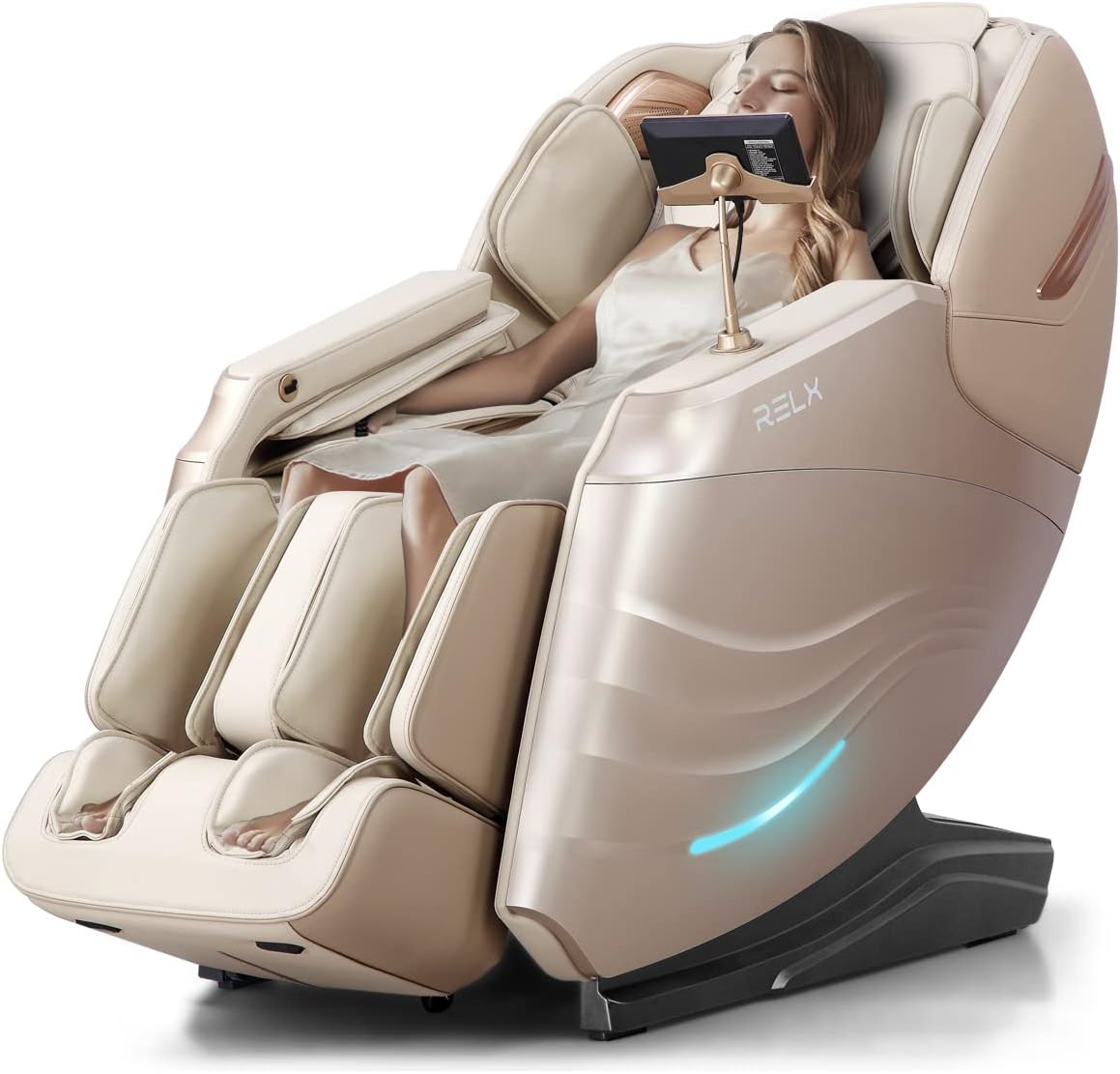 Full Body Shiatsu Massage Chair - 20 Modes, Zero Gravity, Built-In Heat & AI Control | Black