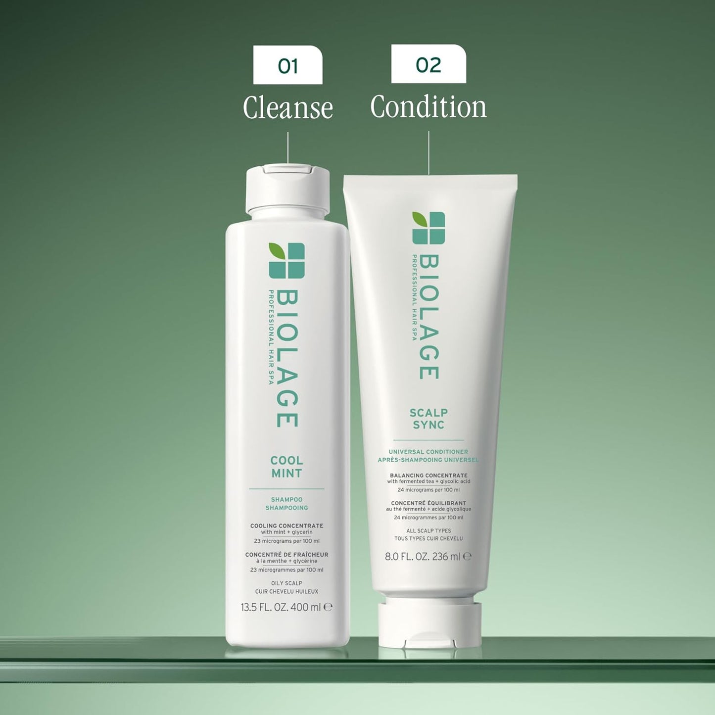 Biolage Cool Mint Shampoo - Refreshing Balancing Shampoo for Oily Scalp | Vegan, Paraben-Free, Mint & Glycerin Infused