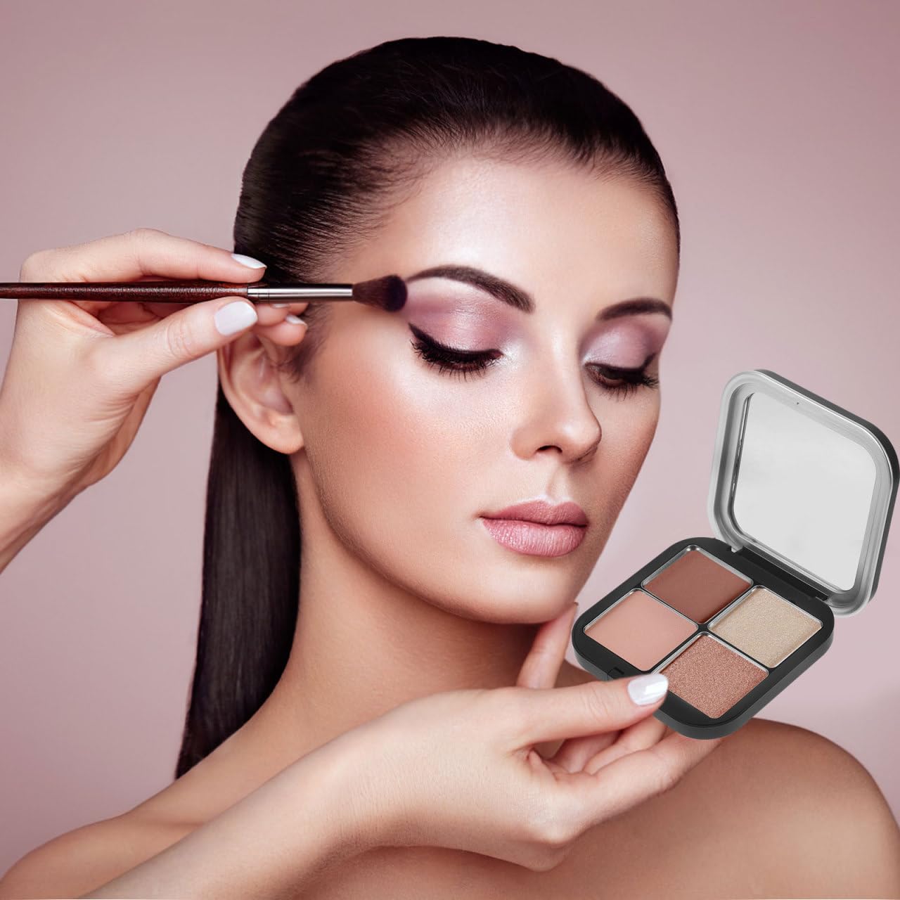 KALLORY Empty Eyeshadow Palette - Magnetic Makeup Container for DIY Blush, Lipstick & Eyebrow Powder | Compact 3-Grid Design