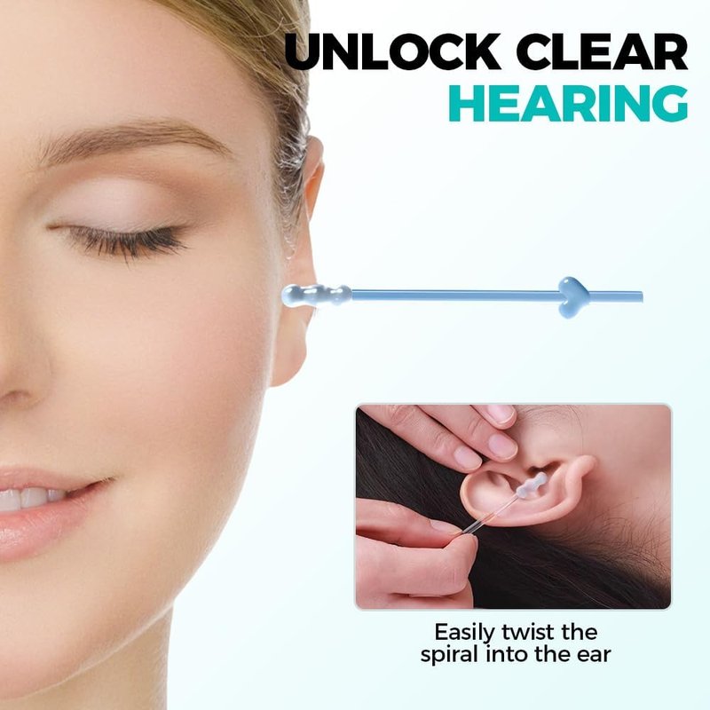 Reusable Sticky Ear Cleaning Sticks - Soft Gentle Adhesive Ear Wax Removal Tools | 24 Pack