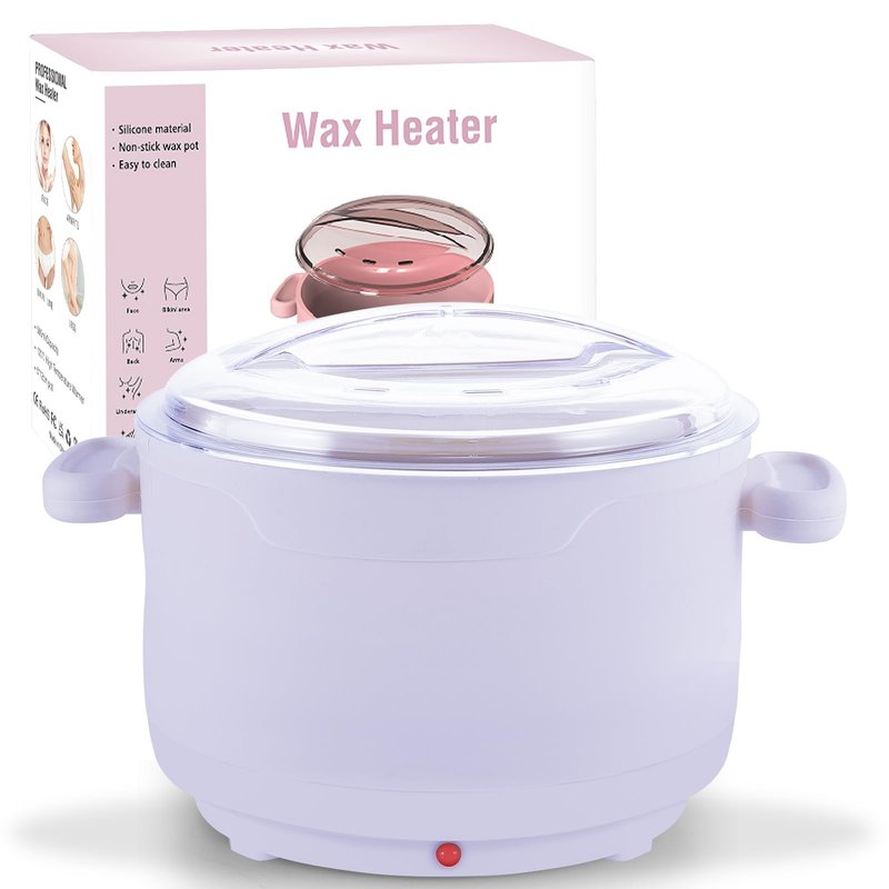 Wax Warmer for Hair Removal, 16.9oz Portable Electric Wax Heater Machine for Hard and Soft Wax Beads, Fast Heating for Home Gentle, Salon Warmer for Braizlian Waxing, Body, Bikini, Eyebrow, Purple