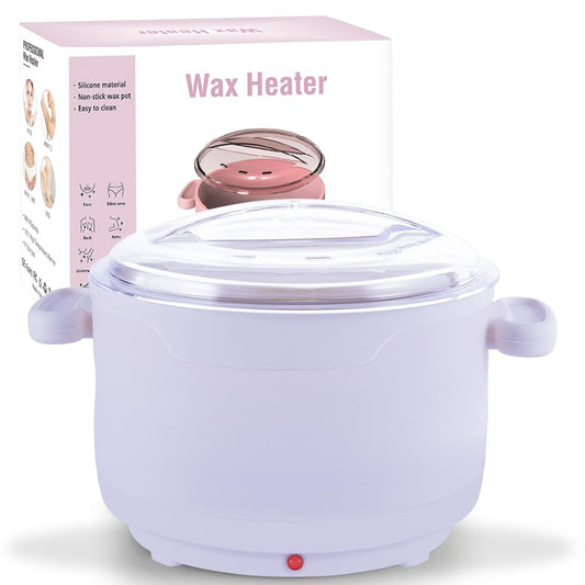 Wax Warmer for Hair Removal, 16.9oz Portable Electric Wax Heater Machine for Hard and Soft Wax Beads, Fast Heating for Home Gentle, Salon Warmer for Braizlian Waxing, Body, Bikini, Eyebrow, Purple