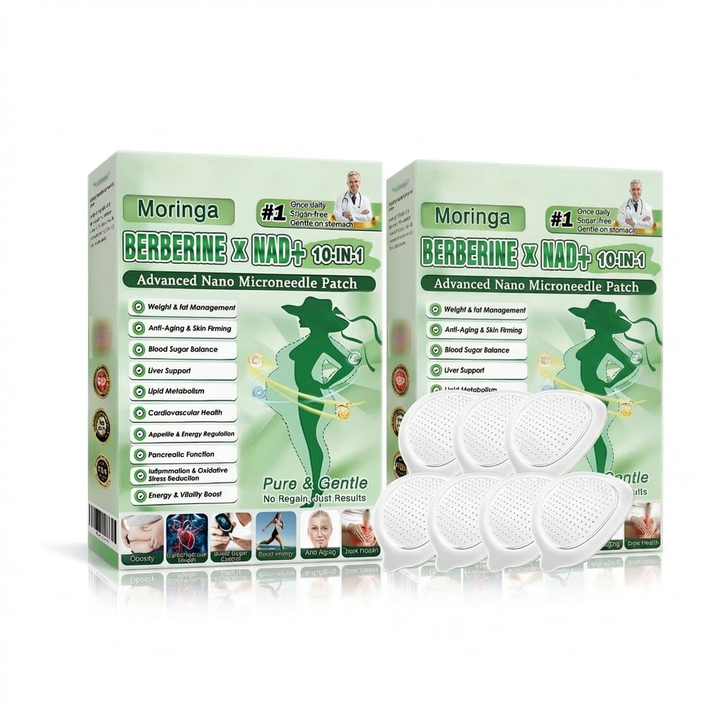 Moringa Patch 10-in-1 Nano Microdarts | Natural Skin Care Patches for All Skin Types (2 Boxes)