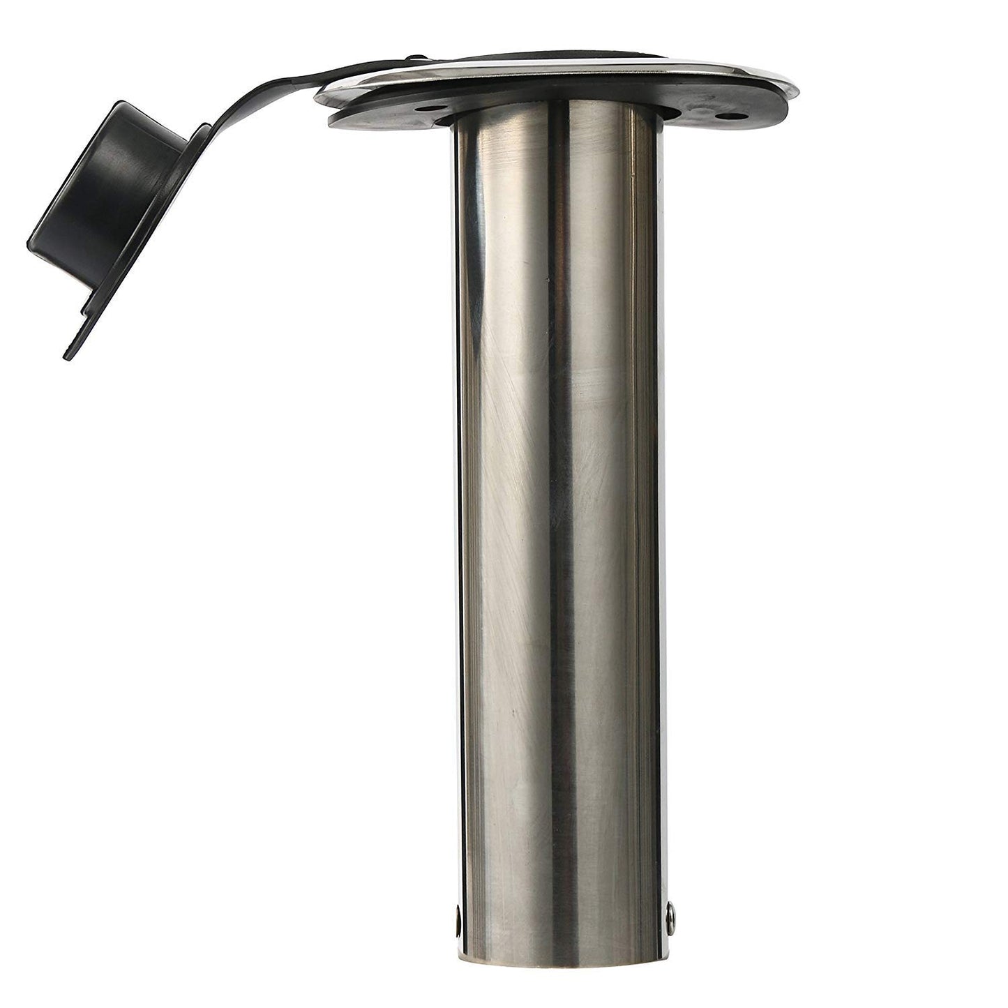 Amarine Made 4 Pack of Stainless Steel Flush Mount Rod Holders with Rubber Cap, Liner, Gasket (90 Degree Rod Holders)