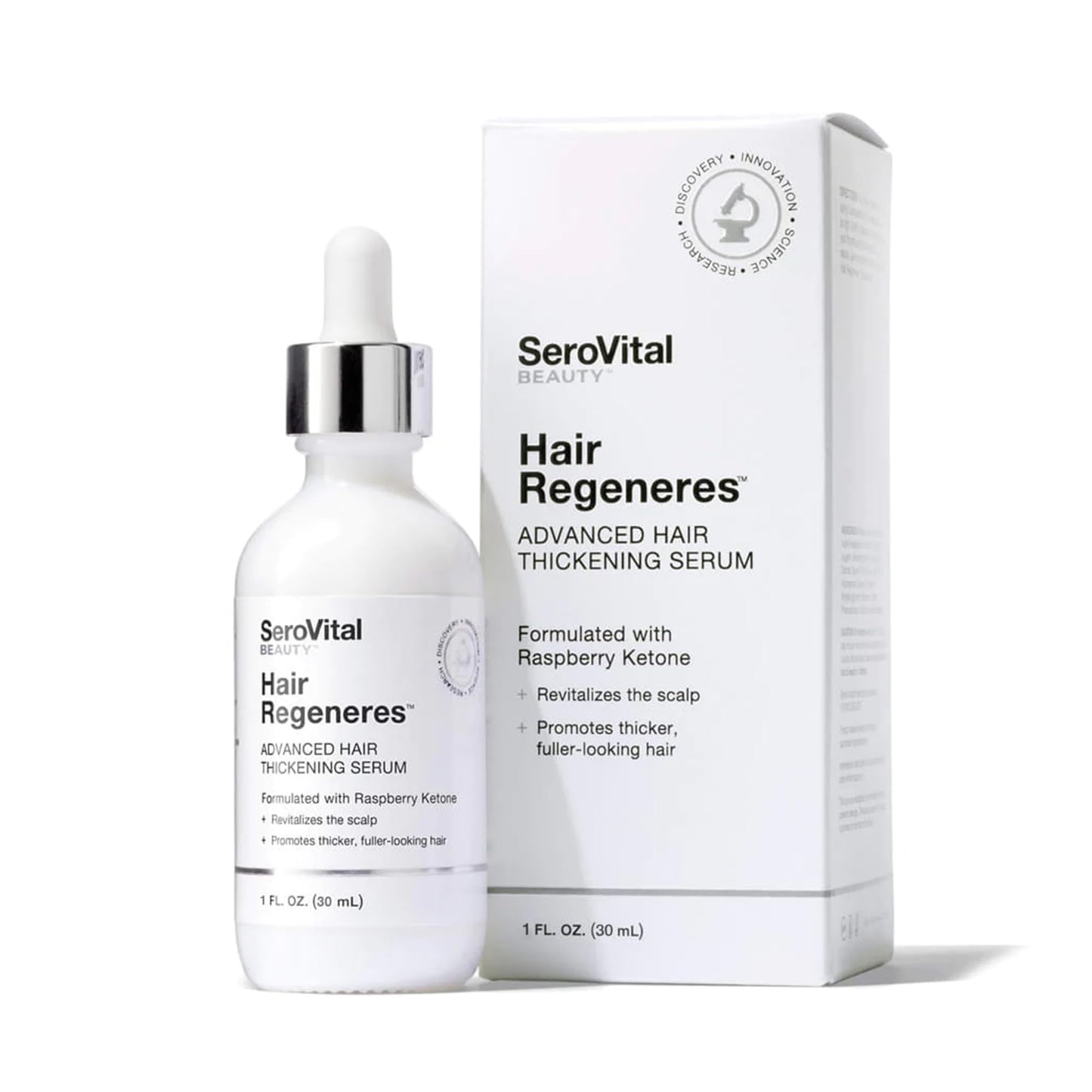 SeroVital Advanced Hair Thickening Serum – Maintain Natural Hair Color – Scalp Support – Multi Peptide Plant-Based Formula - Lightweight and Non-Greasy