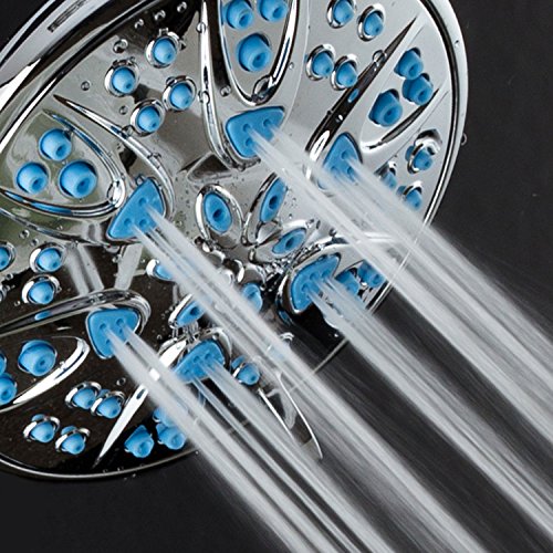 AquaDance Antimicrobial 6-Setting High-Pressure Shower Head - Mold & Bacteria Protection, Chrome