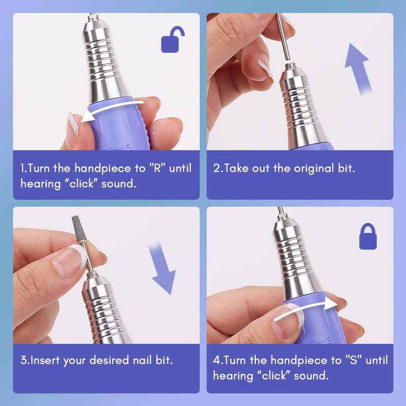 Electric Nail Drill - 30000RPM Professional Nail File for Acrylic Nails | Manicure Tools & Accessories