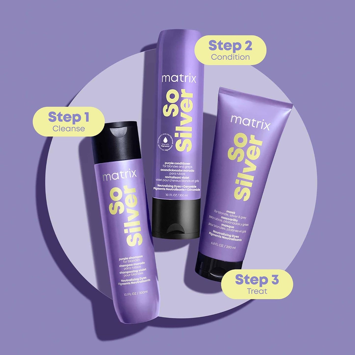 So Silver Purple Shampoo - Neutralizes Yellow Tones, Brightens & Tones | For Blonde, Grey & Platinum Hair