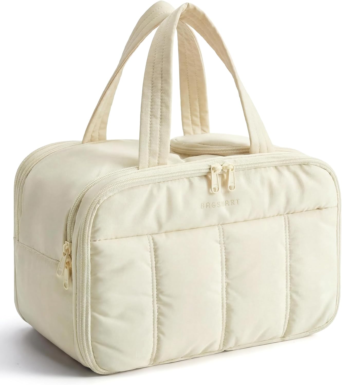 Travel Toiletry Bag - Large Lightweight Cosmetic Organizer for Women | Grayish Brown