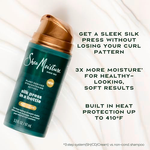 SheaMoisture Silk Press Prep Cream - 3.3oz Heat Protection & Hydration