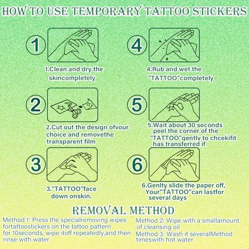 Horse Temporary Tattoos for Kids - 10 Sheets Waterproof Stickers