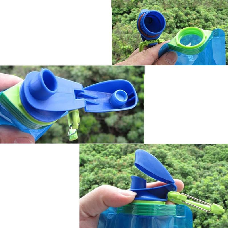 Collapsible Water Bottles 4-Pack - 23oz Leakproof BPA-Free for Travel