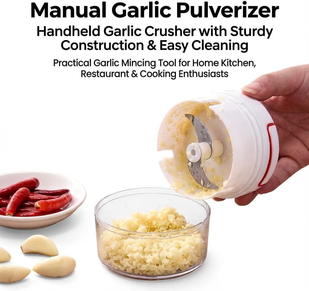 Garlic Pulverizer - Handheld Garlic Crusher for Easy Mincing | Sturdy Kitchen Tool for Home & Restaurant Use