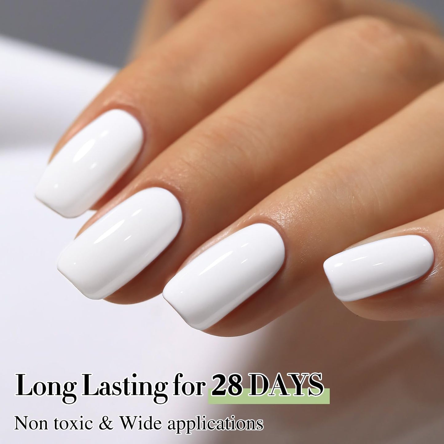 Double Rhythm 15ML Gel Nail Polish Pure Sheer Same Color Same Bottle Soak Off Gel Polish Art Manicure Salon DIY at Home for Women (White-A1093)