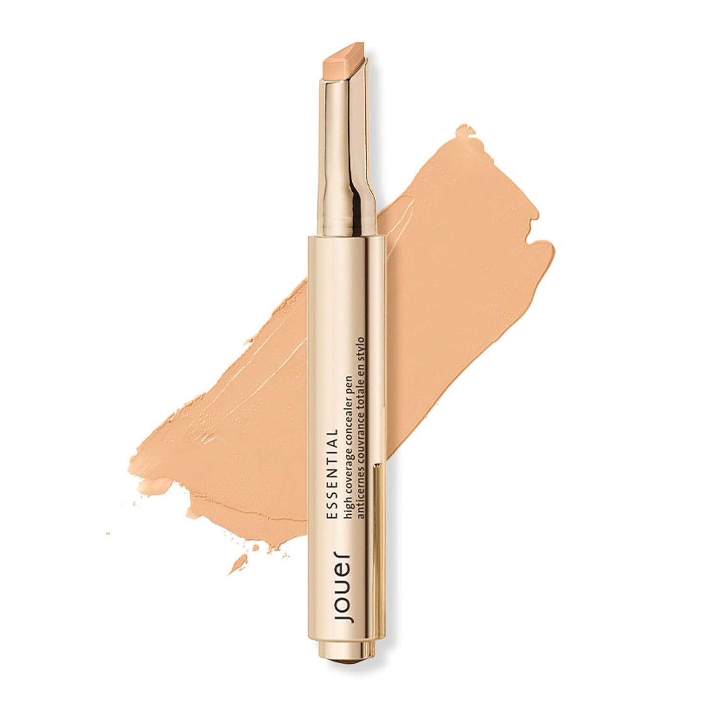 Jouer Essential High Coverage Concealer Pen - Brightening Under Eye Concealer for Dark Circles | Hyaluronic Acid & Vitamin E